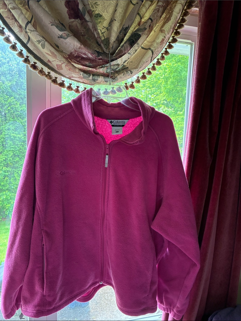 Columbia Women's Full-Zip Teddy Jacket in Magenta